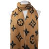 Eșarfă dreptunghiulară pentru femei cu ornamente 2143-3, maro deschis 7200574-1