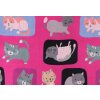 Eșarfă dreptunghiulară din cașmir pentru femei 2110-15 pisici desenate, roz 7200584-1