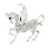 Broșă - cal Pegasus, zirconiu cubic - argint 9001497