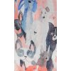 Eșarfă subțire dreptunghiulară pentru femei 378-6, motiv câine - roz deschis 7200609-6