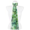 Esarfa dreptunghiulara dama 36504 cu imprimeu fluturi, culoare verde 7200636
