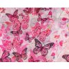 Esarfa dreptunghiulara dama 36504 cu imprimeu fluturi, culoare roz 7200636-3