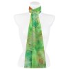 Esarfa dreptunghiulara dama 36526 cu imprimeu de flori, culoare verde 7200635