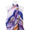 Eșarfă dreptunghiulară lungă pentru femei 2083-292, imprimată cu ornamente - violet 7200526-3