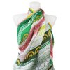 Eșarfă dreptunghiulară lungă pentru femei 2083-292, imprimată cu ornamente - verde 7200526-4
