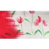Eșarfă dreptunghiulară ușoară pentru femei 2098-22, lalele - roșu 7200528-3