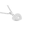 Set din otel chirurgical laba in inima, lant + cercei cu zirconi 195