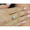 Inel de damă placat cu aur Aur de 14k, picătură încrustată cu zirconiu cubic transparent 4000373