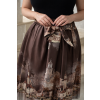Dámska luxusná spoločenská sukňa choco