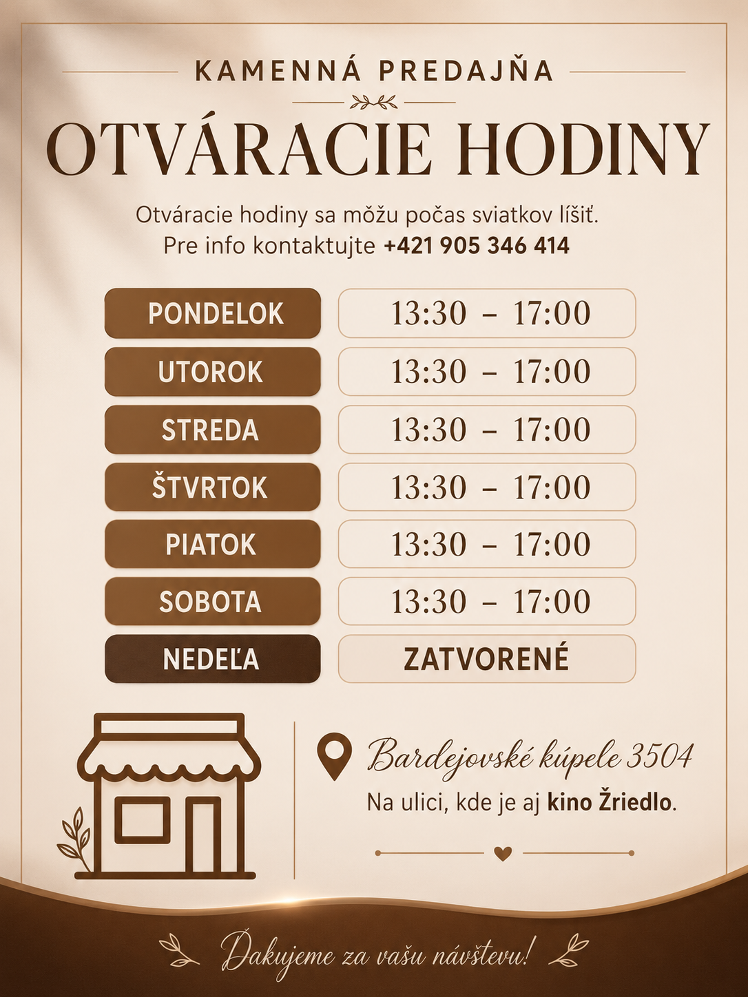 KAMENNÉ PREDAJNE