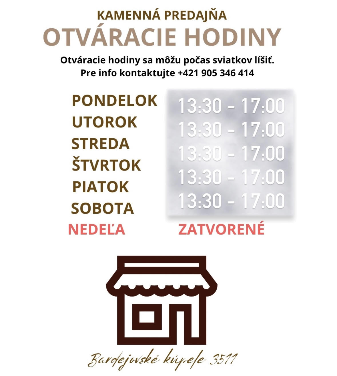 KAMENNÉ PREDAJNE