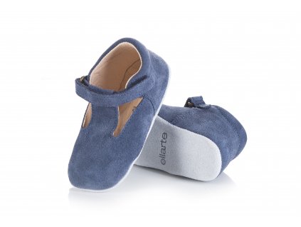 ellarte children's leather barefoot slippers LITTLE Dark Azure