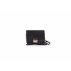 ellarte black metallic leather crossbody bag