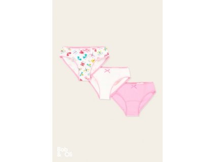 pack 3 knickers for girl organic