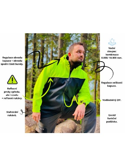 Alt=“pánská outdoorová bunda s membránou”