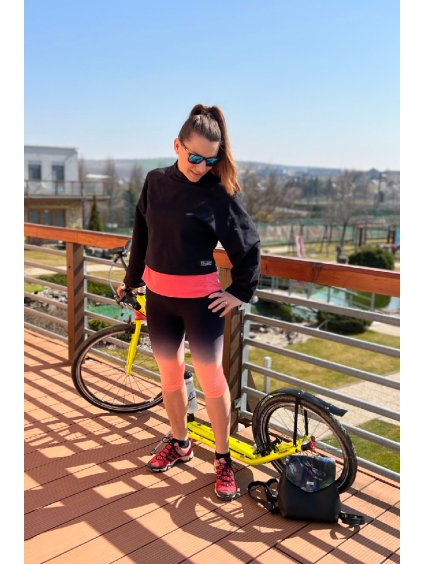 černá dámská crop top mikina