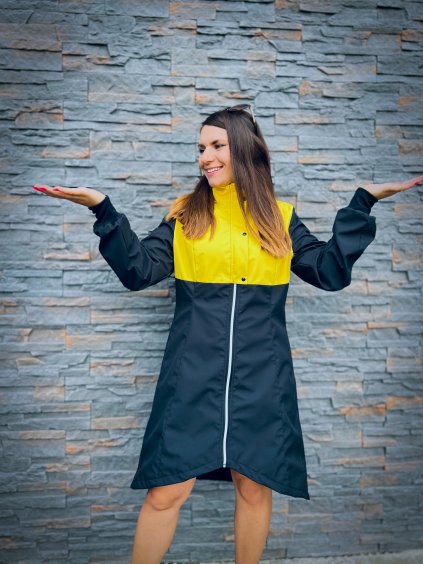 český dámský softshellový kabát žlutý