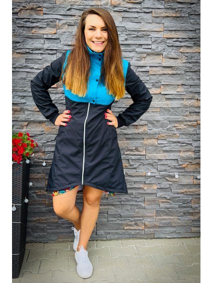 Dámský modrý kabát