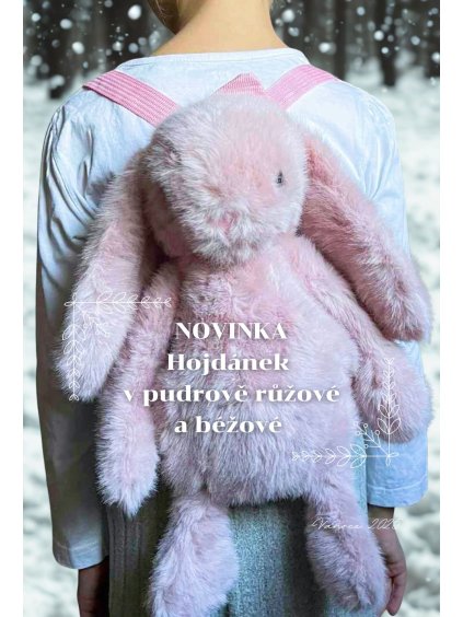 Plyšový batoh Hojdánek pudrově růžový