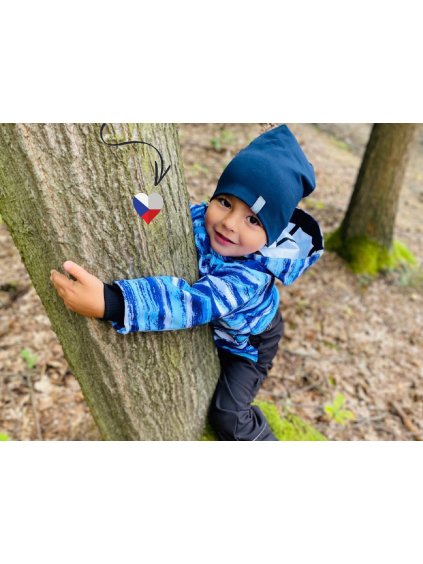 Spadlá čepice TMAVÁ MODRÁ