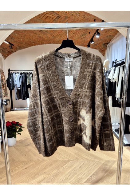 Kardigán MICKEY hnedý UNI