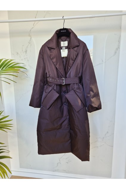 Páperová bunda NIS hnedá