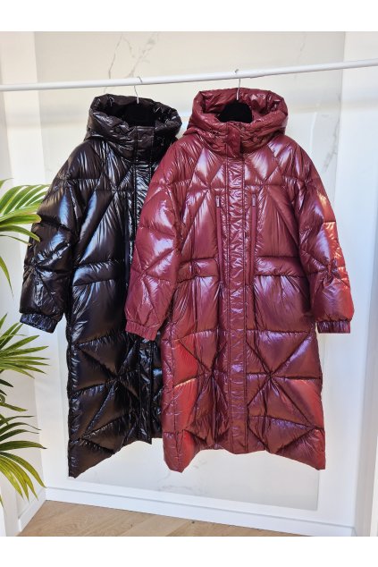 Páperová bunda LARA bordo-red