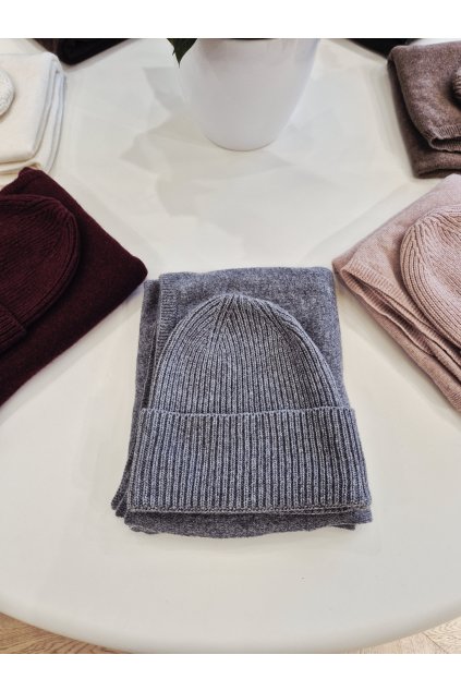 Kašmírový set šedý