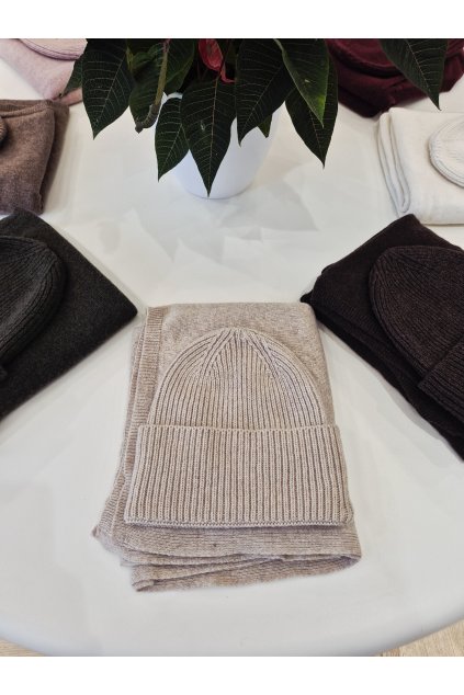 Kašmírový set béžový