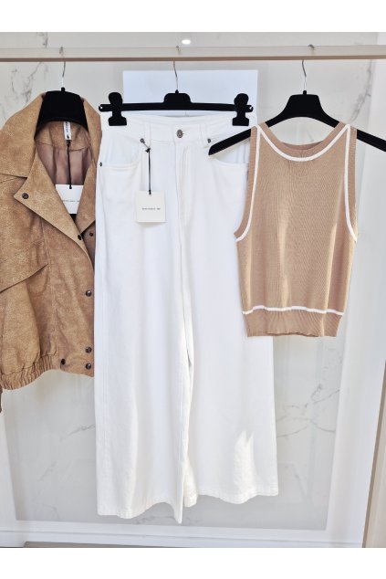 Široké rifle TNS biele