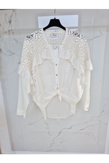 Bavlnená košieľka s volánom