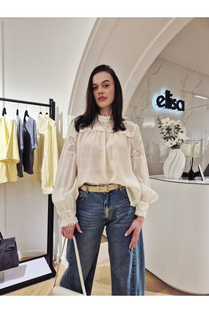 Blúzka s krajkou milk