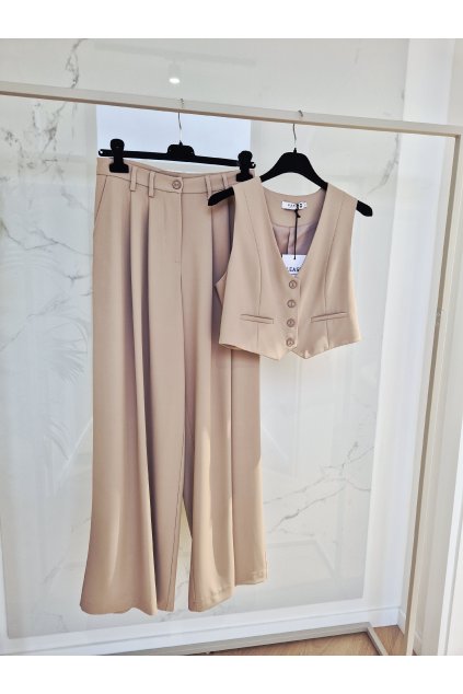 Vestový komplet béžový
