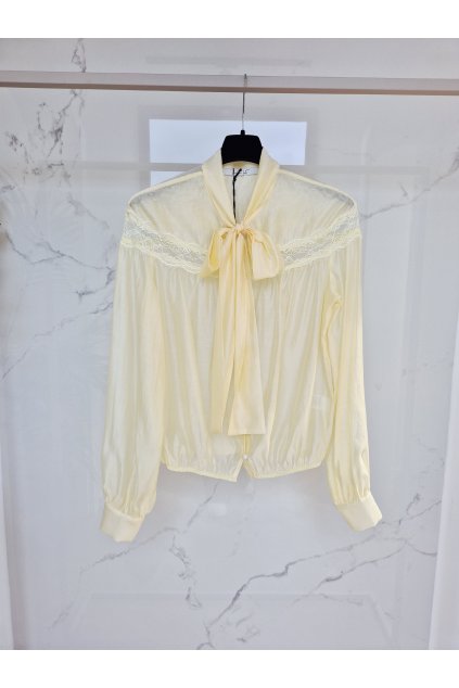 Blúzka s mašľou žltá