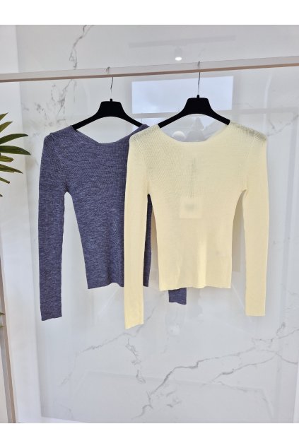 Pulovrík z merino vlny žltý UNI