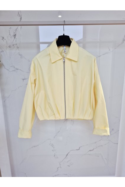 Jarná bunda na zips žltá