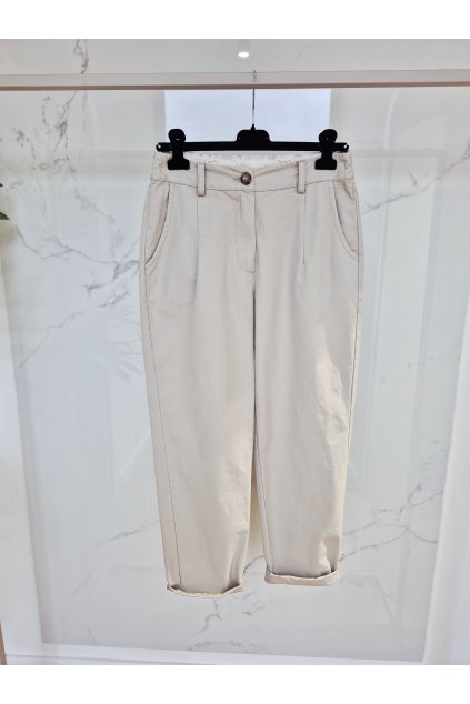 Nohavice AVRIL bledo sivé