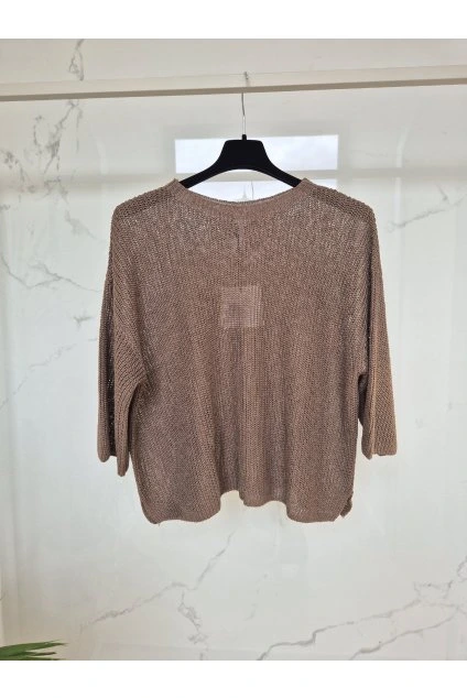 Pulovrík LARIS hnedý UNI