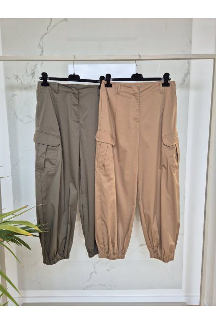 Ľahké cargo nohavice khaki