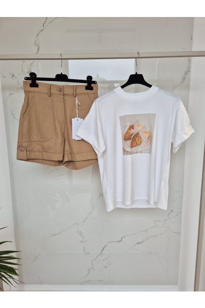 Tričko Croissant biele