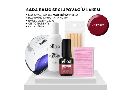 Sada s lampou Jelly Red