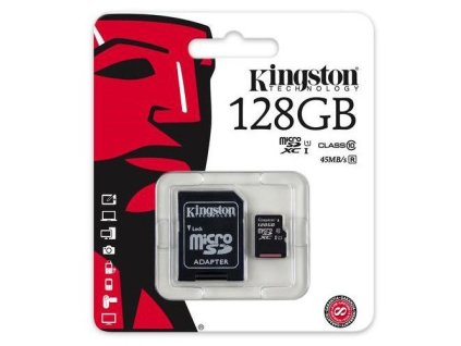 Miniaturní paměťová karta 128GB microSDXC UHS-I + adaptér