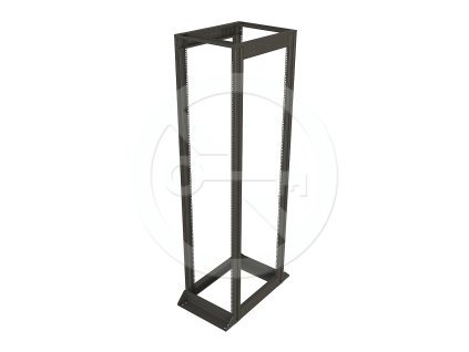 Rozvaděčový rám 19" 42U 600x1000, černý, vysokonosný, nosnost 1200 kg, komplet, VR-42-B