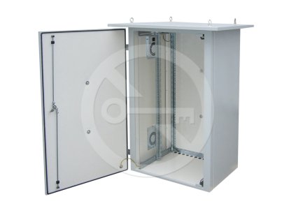 Rozvaděč termoizolovaný LC-07 24U 700x600 RAL7035 s vent. levá bočnice LC-07-24U-76-25002-0L-G