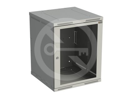 Rozvaděč nástěnný SENSA 15U 600mm, dveře sklo, RAL 7035, SENSA-15U-66-11-G
