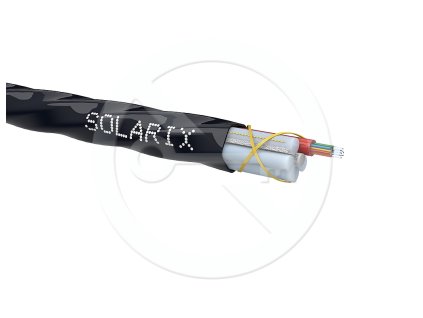 Zafukovací kabel MICRO Solarix 12vl 9/125, HDPE, černý, SXKO-MICRO-12-OS-HDPE