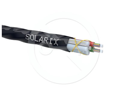 Zafukovací kabel MICRO Solarix 24vl 9/125, HDPE, černý, SXKO-MICRO-24-OS-HDPE