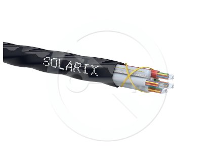 Zafukovací kabel MICRO Solarix 48vl 9/125, HDPE, černý, SXKO-MICRO-48-OS-HDPE