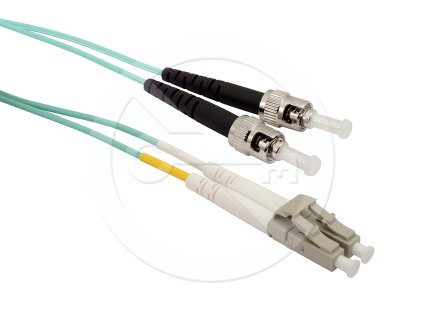 Patch kabel Solarix 50/125 LCpc/STpc MM OM3 2m duplex SXPC-LC/ST-PC-OM3-2M-D