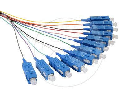 Pigtail 9/125 SCupc SM OS 1,5m, balení 12ks - barvy SXPI-SC-UPC-OS-1,5M-12PCK